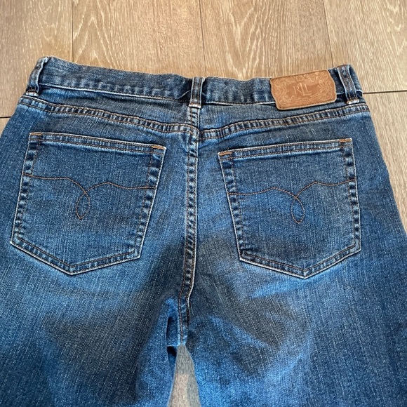 Lauren Ralph Lauren Blue Flare Wide Leg Jeans - Picture 6 of 8